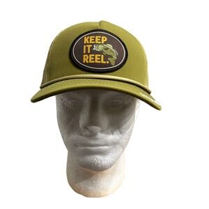 Life Is Good Olive Green Fishing Cap